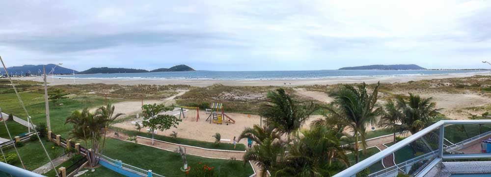 Vista panorâmica da sacada dos apartamentos